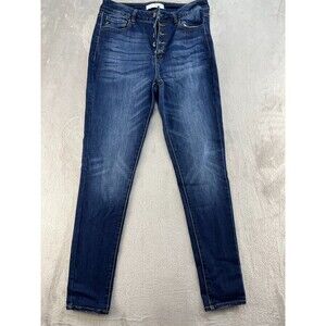 Kancan -Ankle Skinny Jeans Womens 13/30 Curvy Button Fly Casual